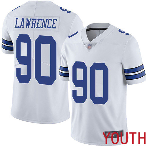 Youth Dallas Cowboys Limited White DeMarcus Lawrence Road #90 Vapor Untouchable NFL Jersey->youth nfl jersey->Youth Jersey